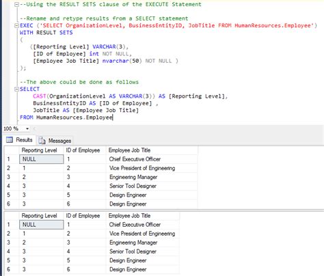 sql select from select result|sql select from execute.